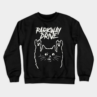 parkway drive and the cat Crewneck Sweatshirt